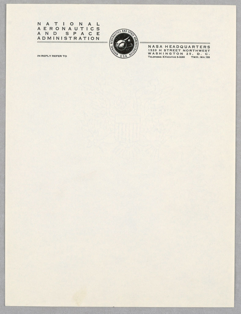 NASA letterhead 1959