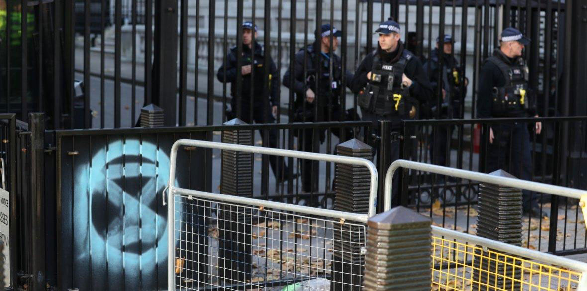 Extinction symbol Downing Street