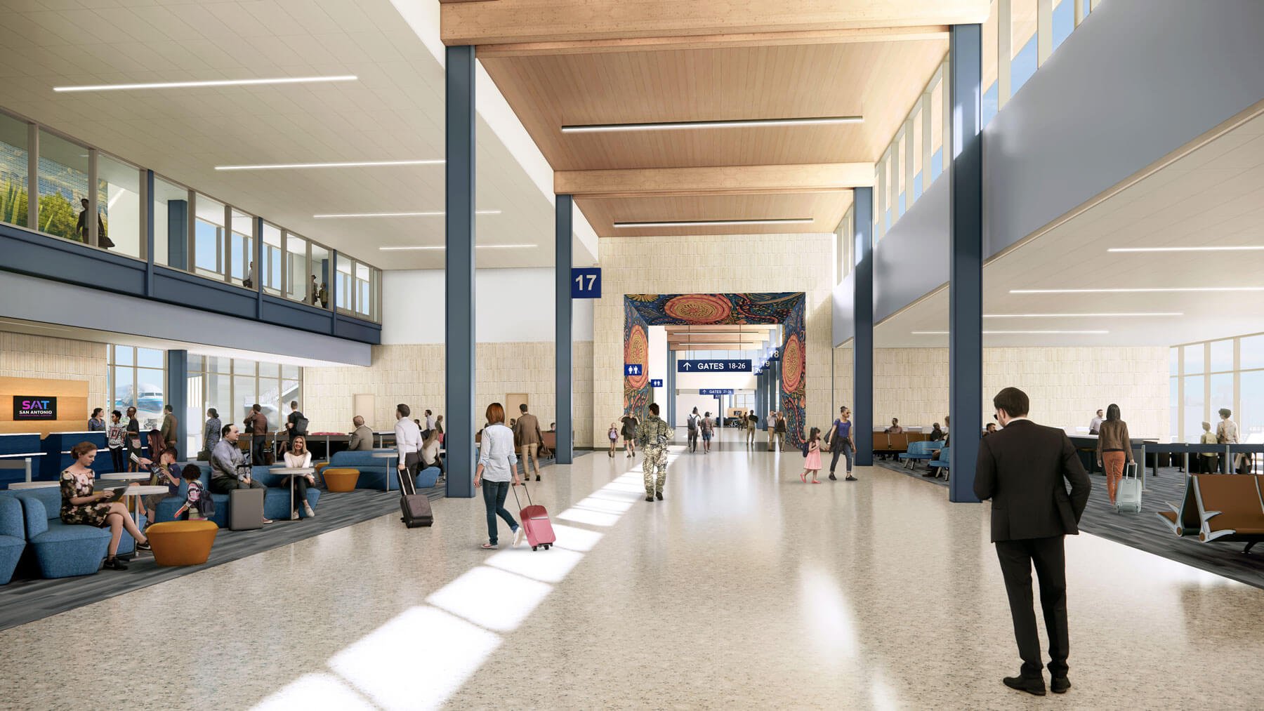 corridor inside the airport