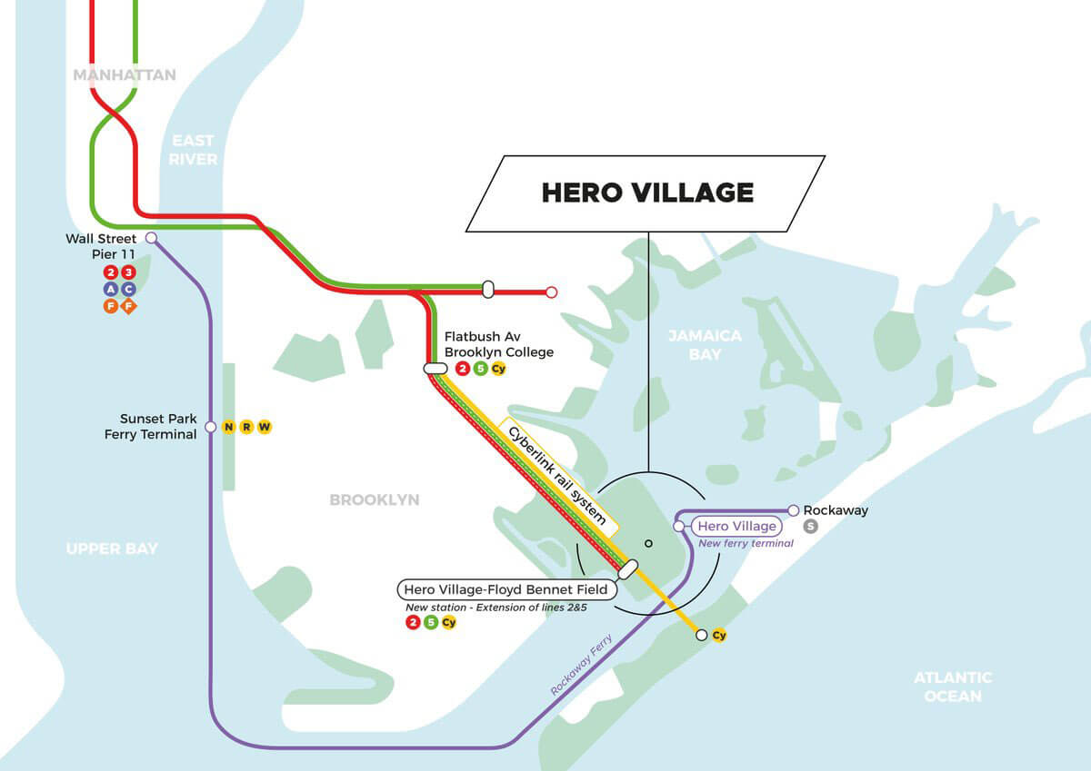 a subway map for hero village