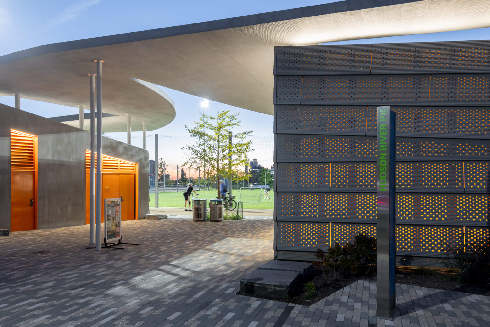 A view of the portal through Gansevoort Park Pavilion