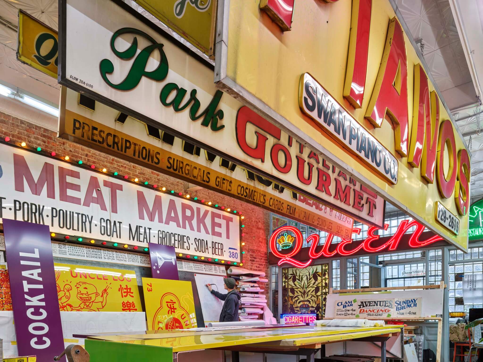 interior of new york sign museum