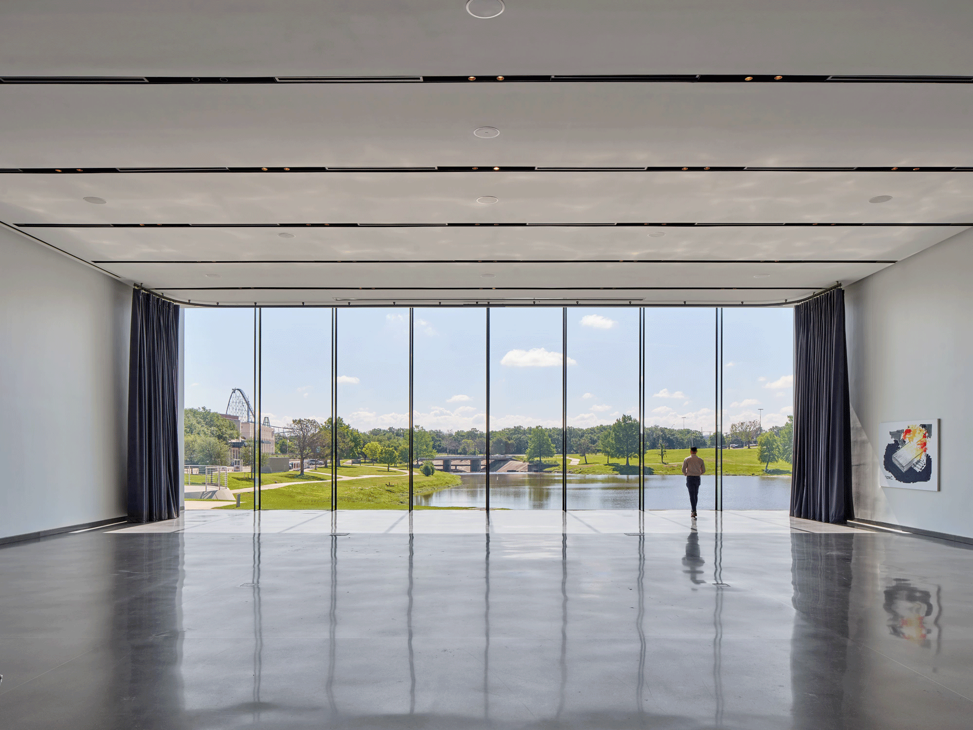 Mark Holtz Lake as seen from interiors