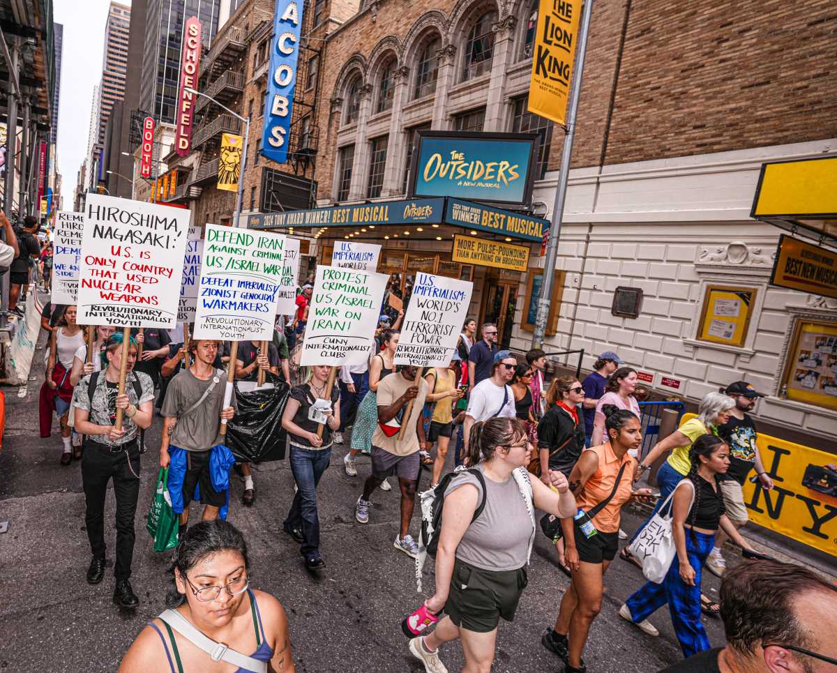 Trump strikes Iran: Hundreds take to the streets of Midtown Manhattan to protest unilateral bombings 5