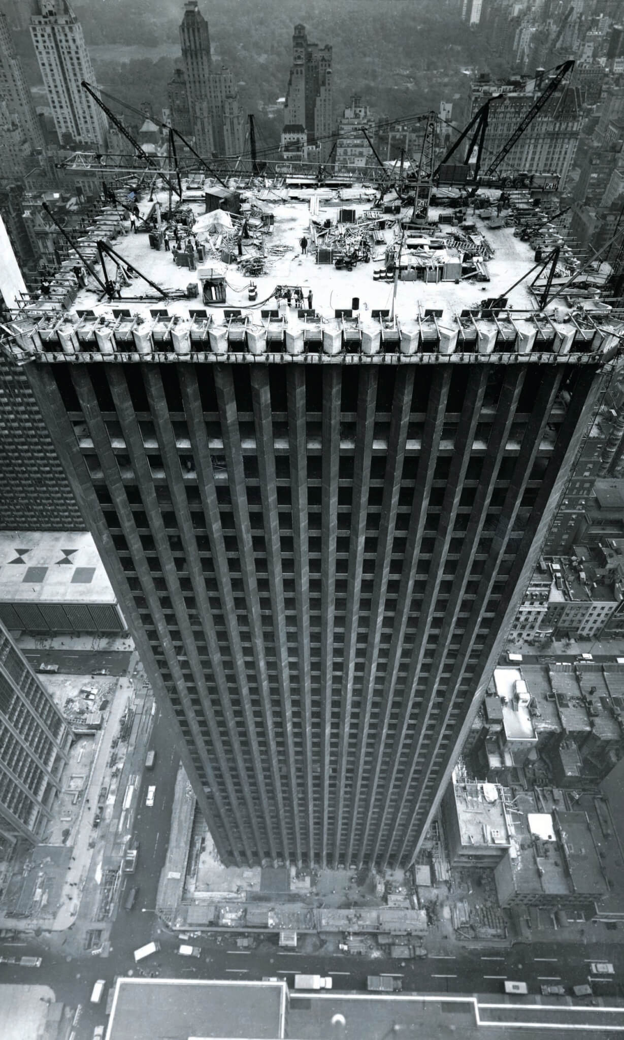 archival image of Eero Saarinen’s only skyscraper, built for CBS in 1965