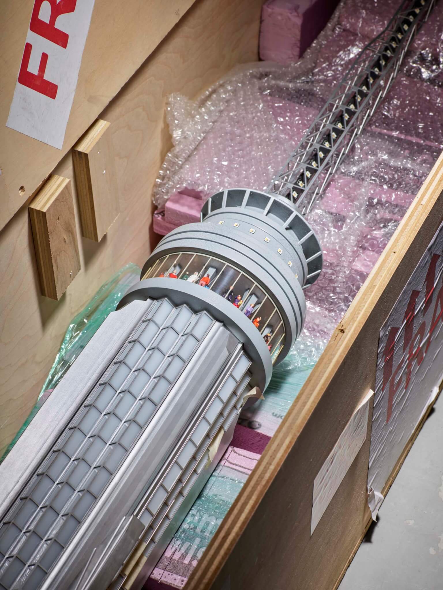 building model laying flat