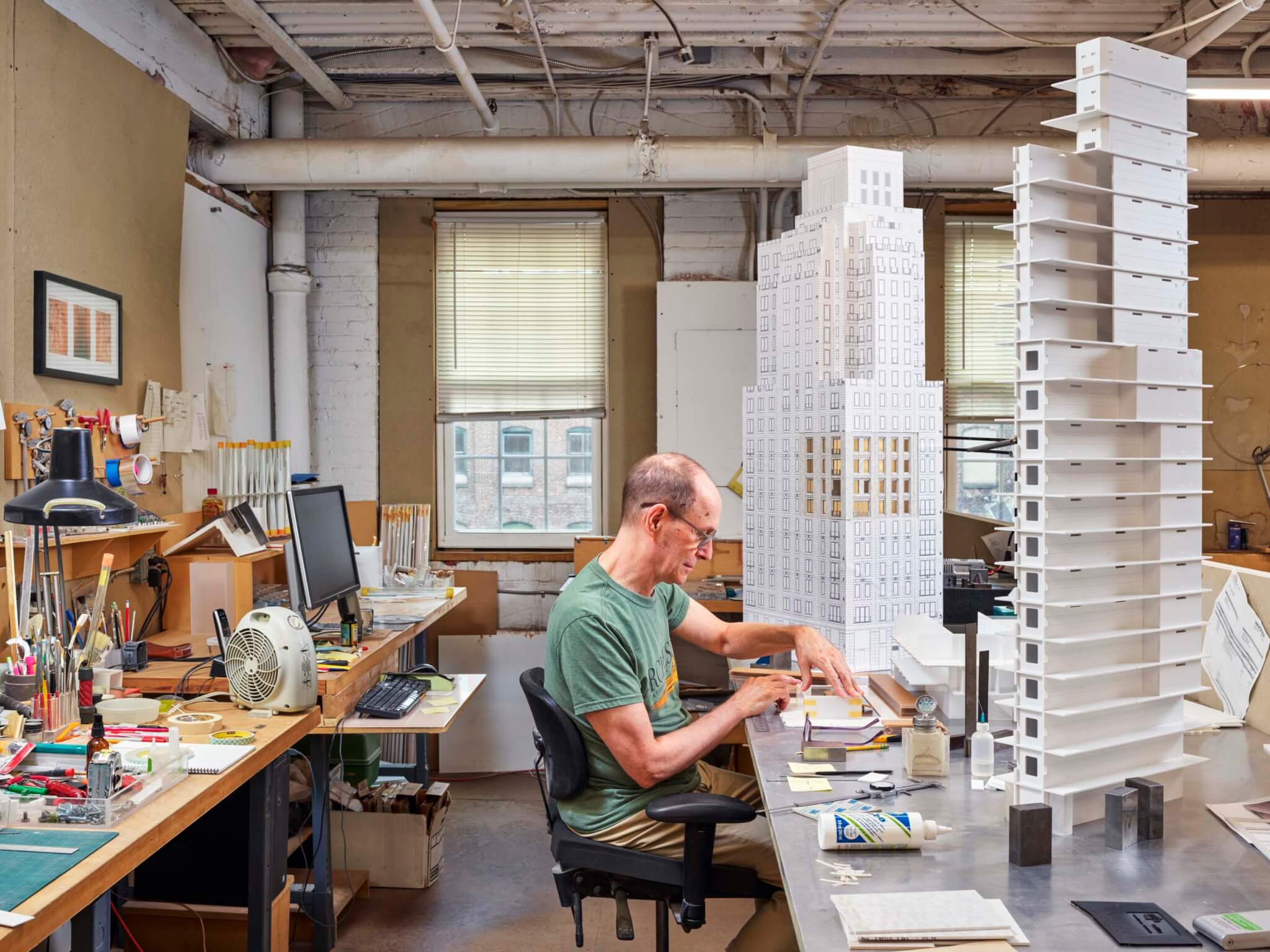 a model maker at work