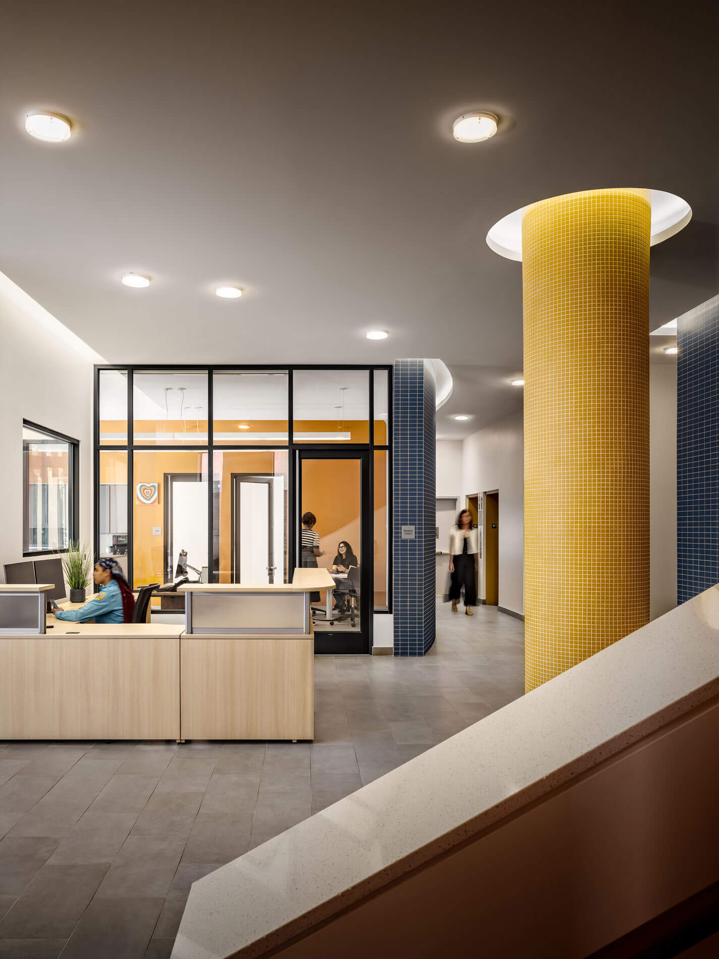 lobby area at betances family apartments