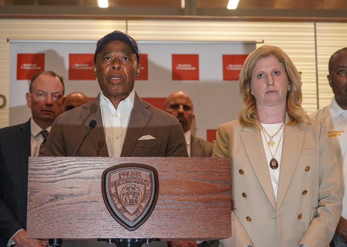 MIDTOWN MASS SHOOTING: Five people, including gunman and cop, dead in office building rampage 4 Mayor Eric Adams and Police Commissioner Jessica Tisch address the press on July 28, 2025 about the Midtown mass shooting.