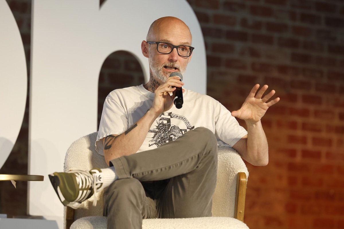 Moby speaks onstage during EWG's CleanCon™ 2023 at City Market Social House in Los Angeles, California. (Credit: Emma McIntyre/Getty Images for Environmental Working Group)
