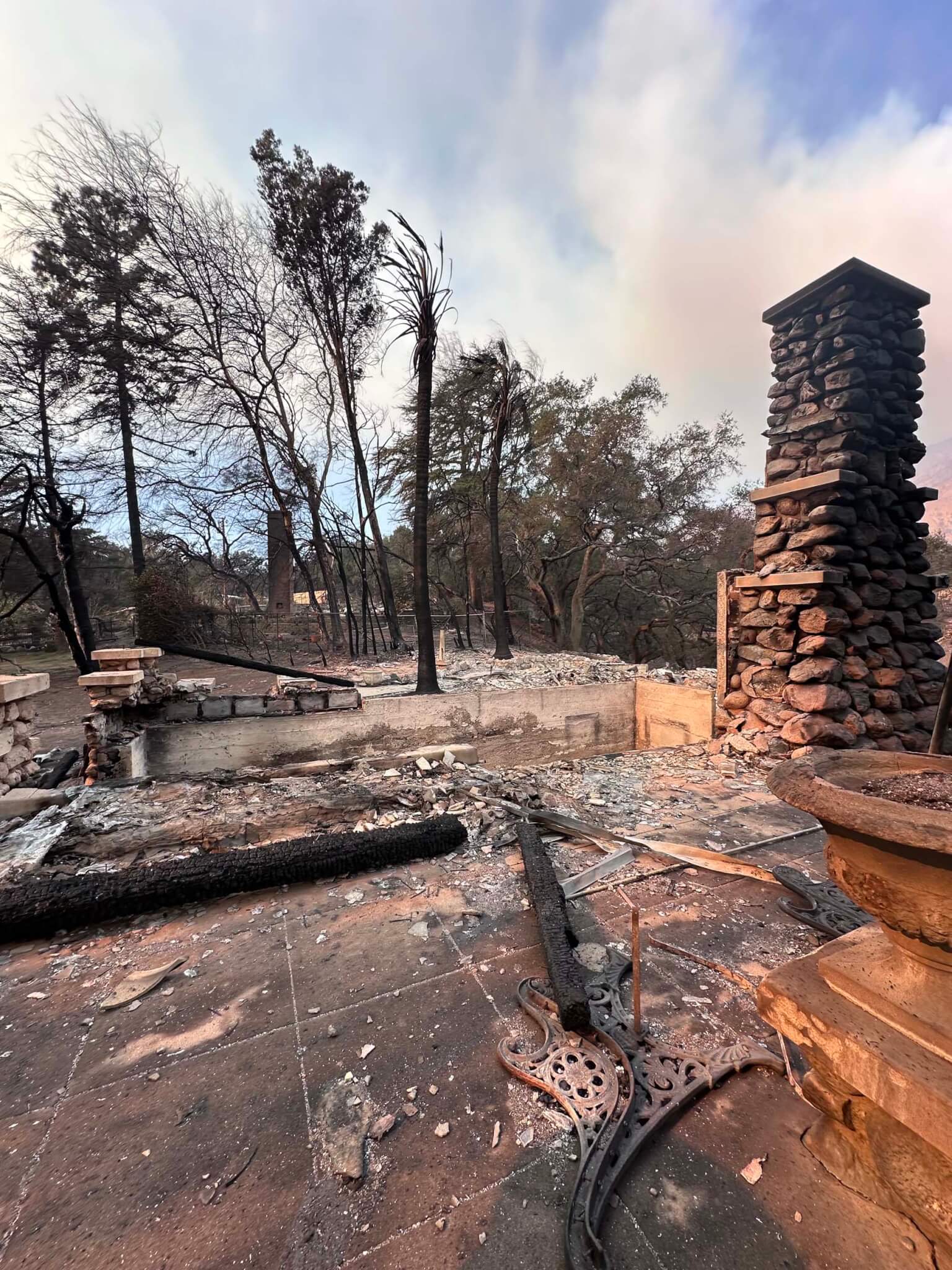 the property after the fire