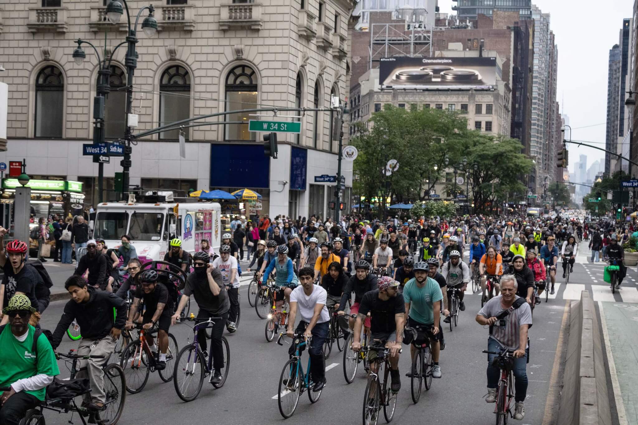 people on bikes as part of a protest