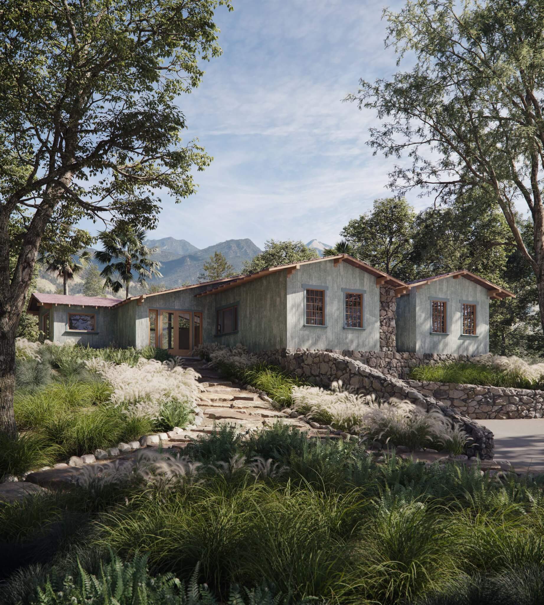 rendering of the Office of Tangible Space–designed project in altadena