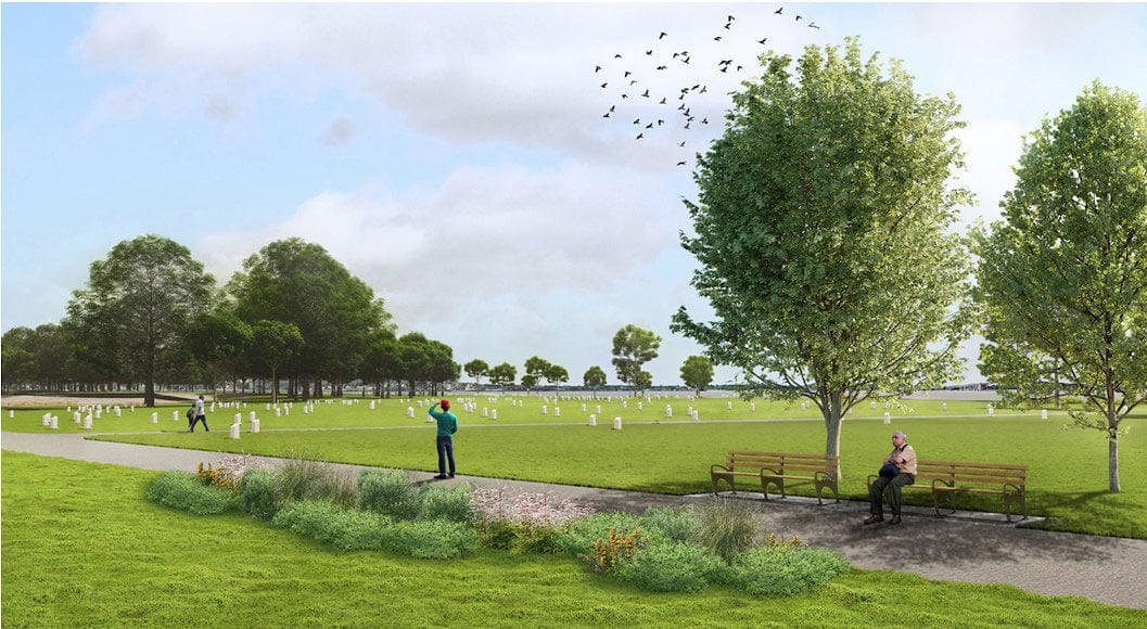 Rendering of proposed site circulation