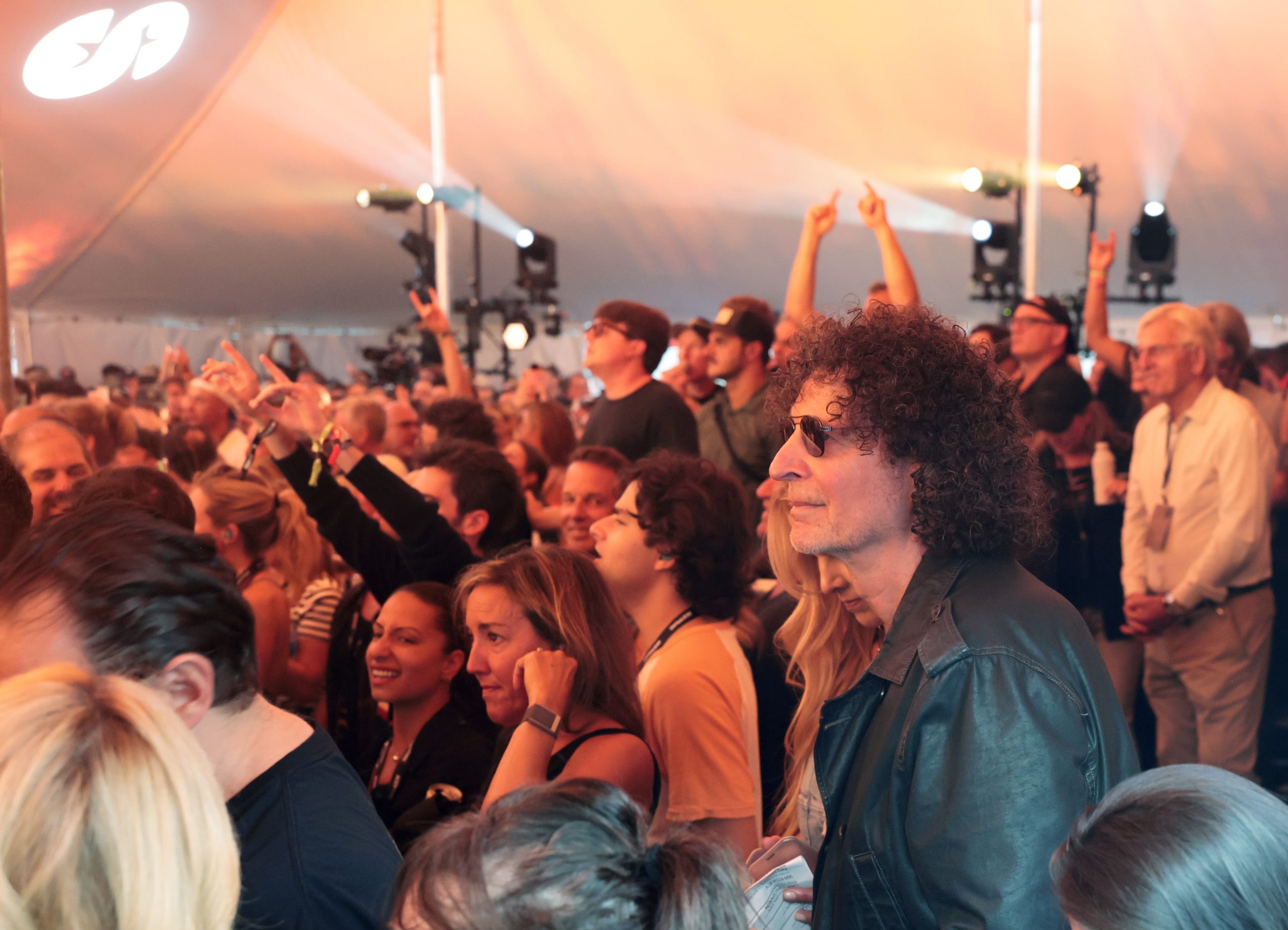 Howard Stern watches Metallica perform at the Stephan Talkhouse in Amagansett