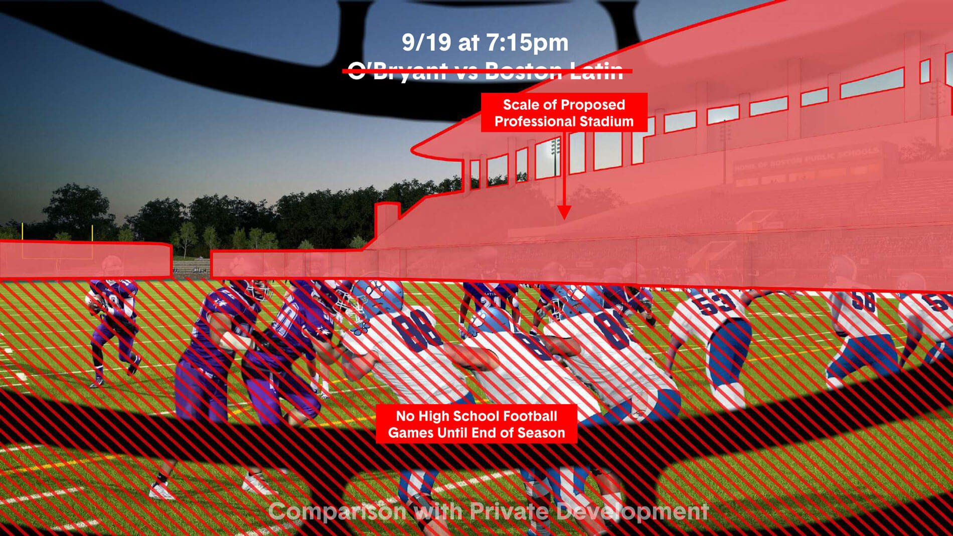 diagram showing stantec's stadium design proposal