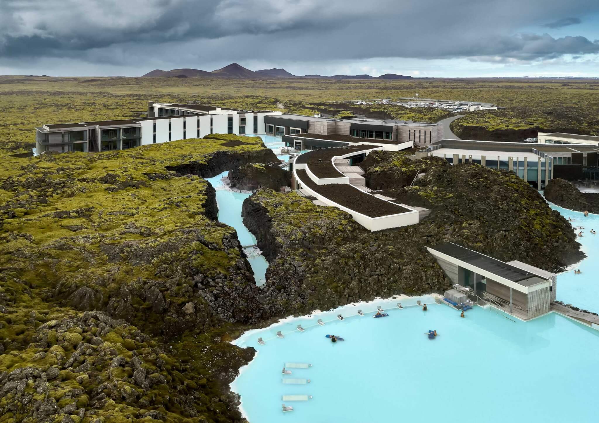 aerial view of Blue Lagoon Retreat by Basalt Architects