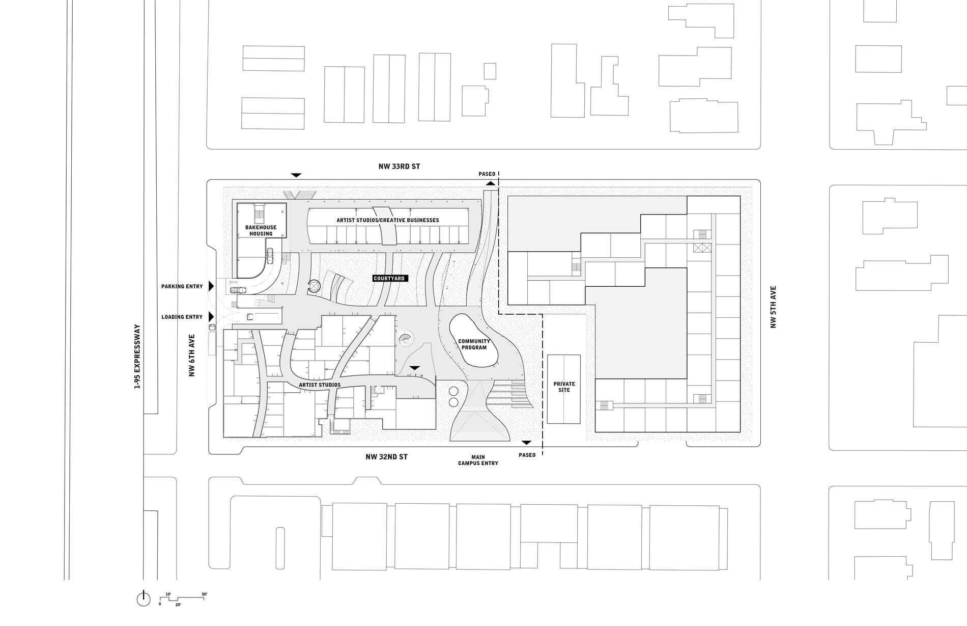 plan view of future bakehouse art complex
