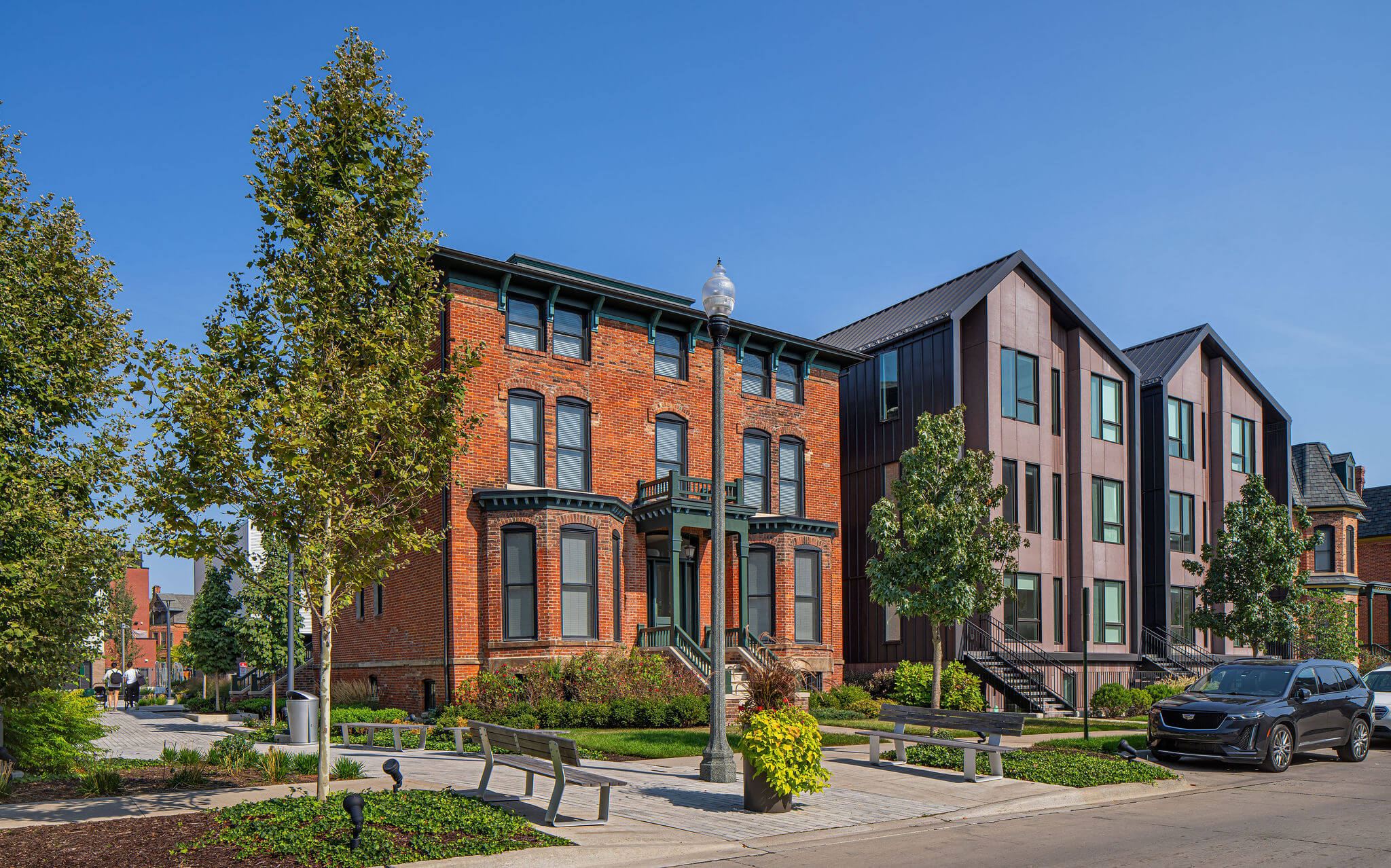 historic mansions alongside new builds