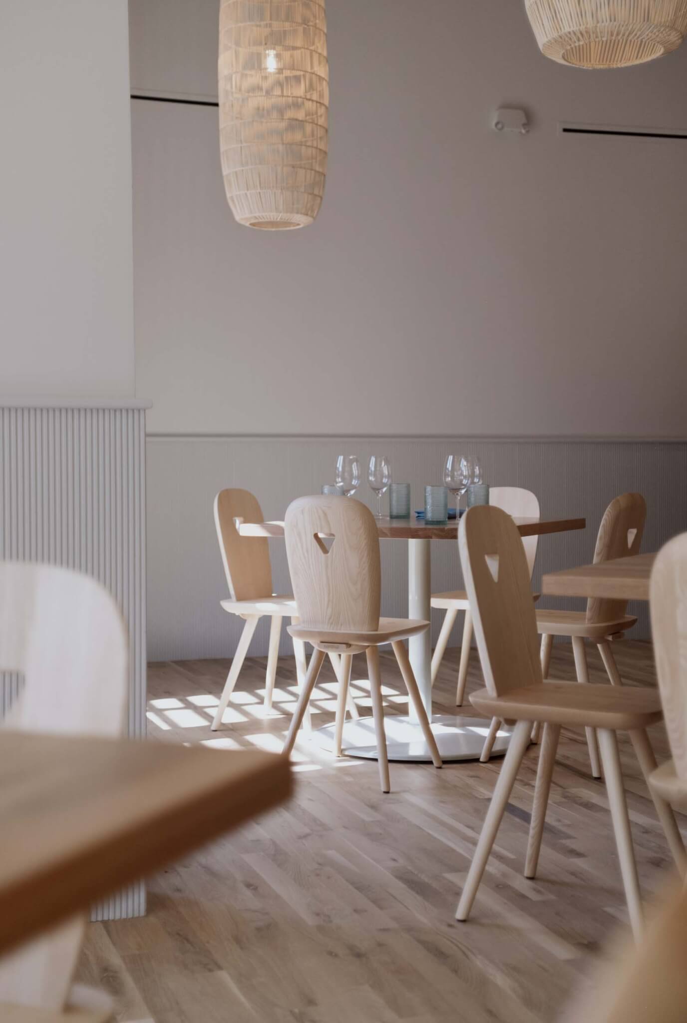 dining chairs in restaurant 