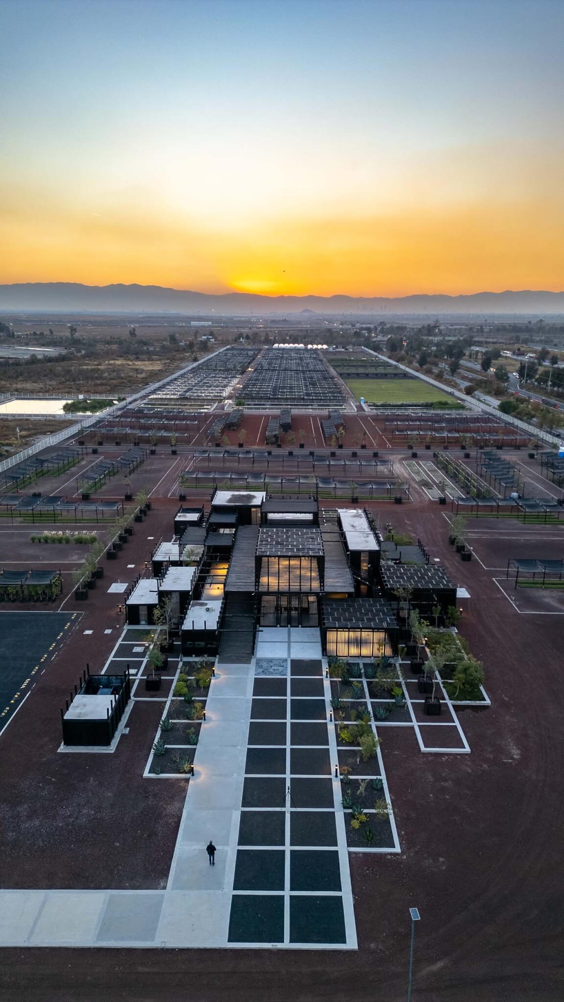 buildings at Lake Texcoco Ecological Park