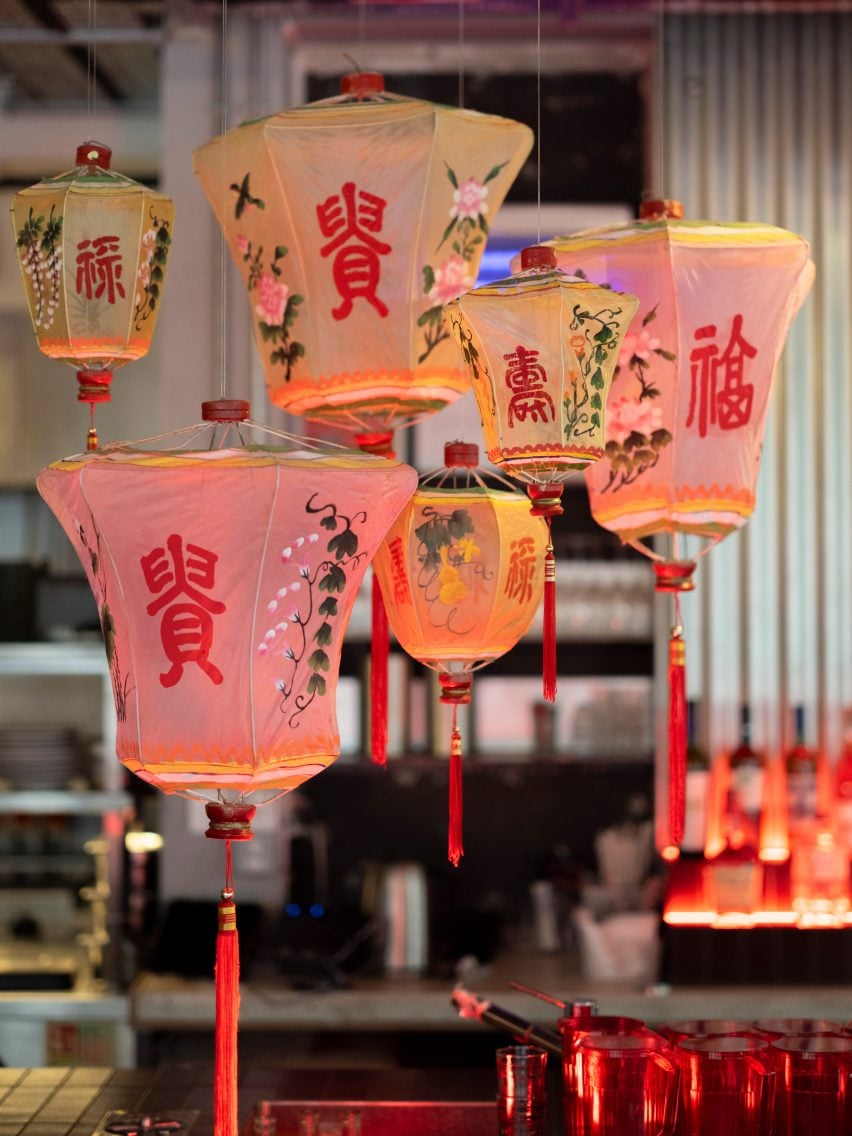 Colourful paper lanterns