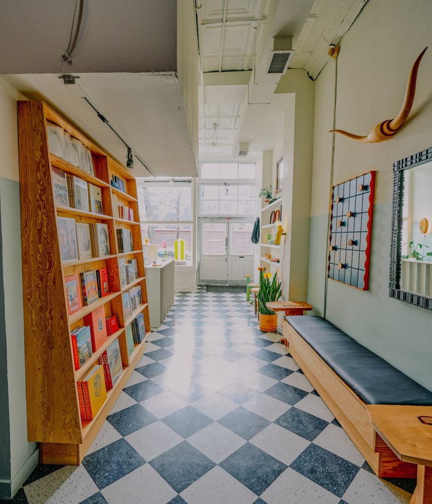 Gallery selling design-related books and small objects