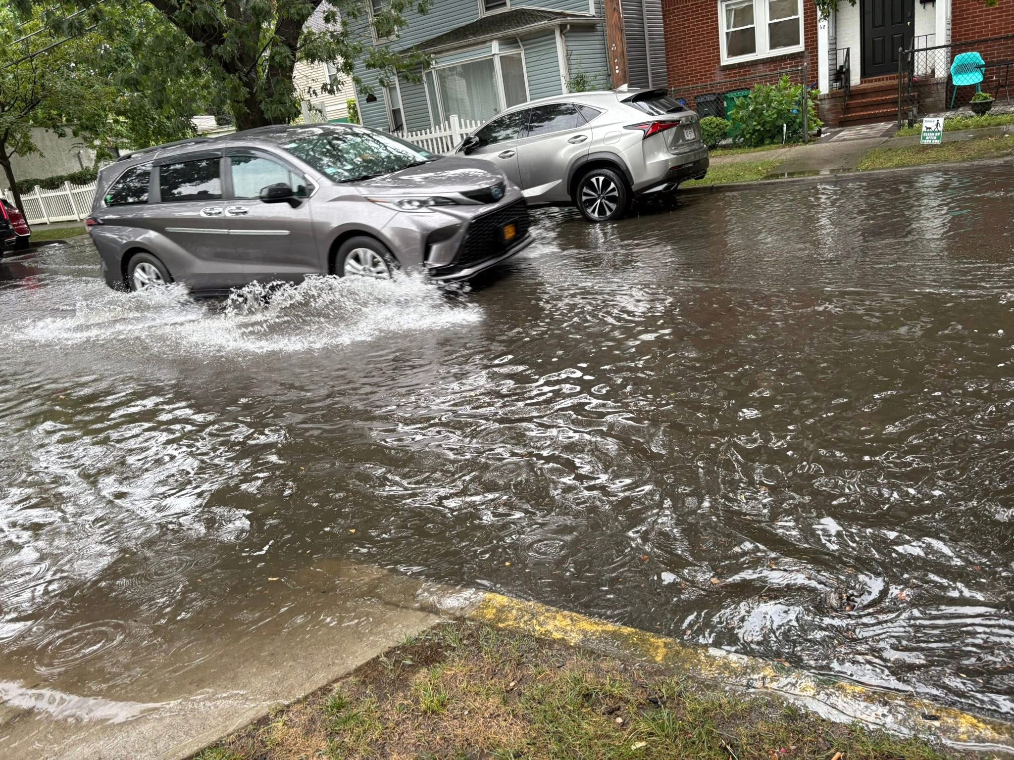 Flooding between Oceania Street and 211th Street in Bayside.