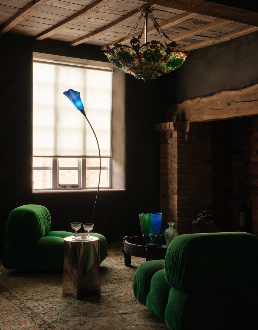 Murano-glass pendant in UK house