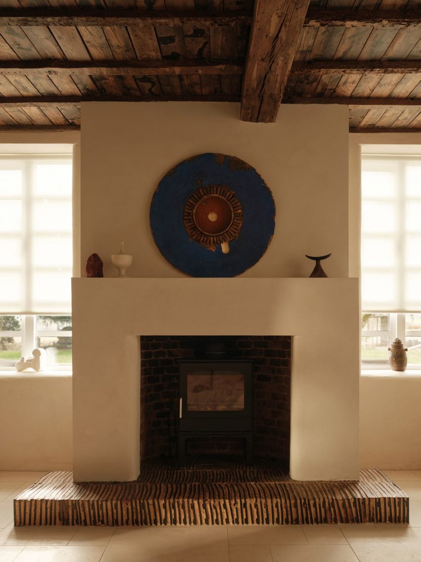 Ceiling beams in UK farmhouse