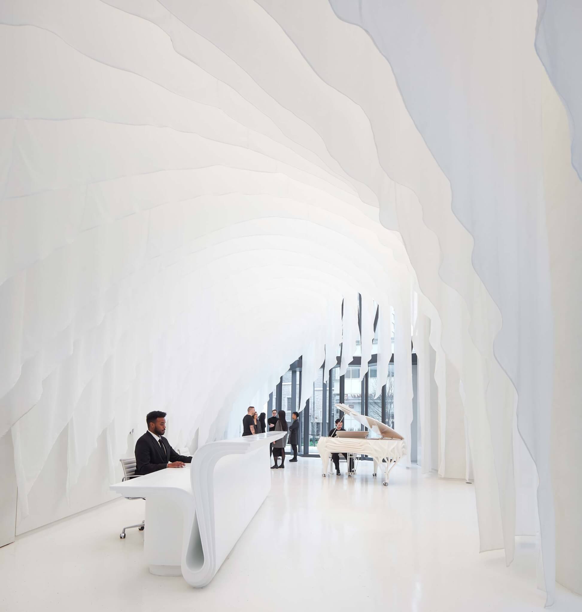 Lobby, Interior Design, Amorphous, Clouds