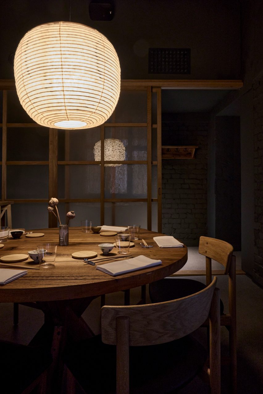 Private dining room at Shii restaurant in Helsinki by Joanna Laajisto