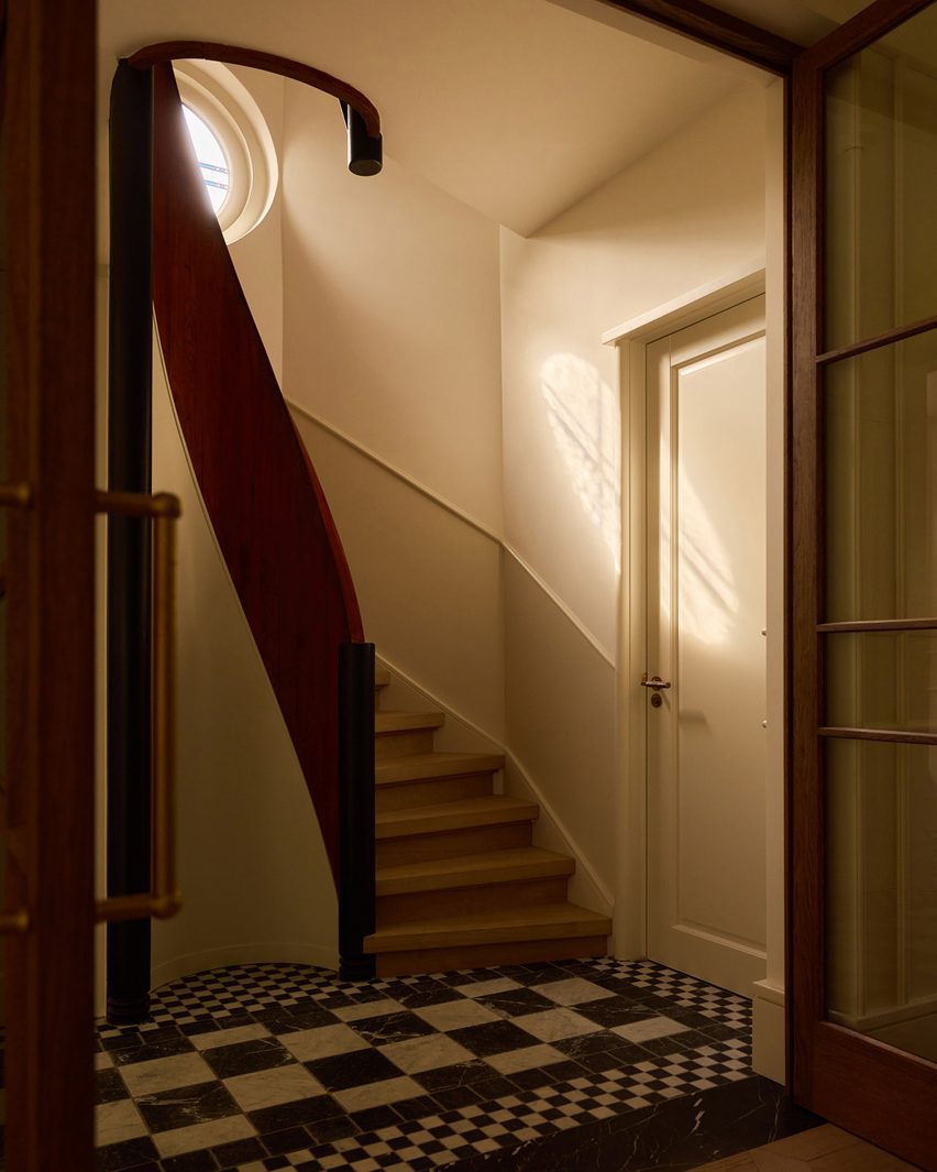Stairwell of home renovation by Studio &Space