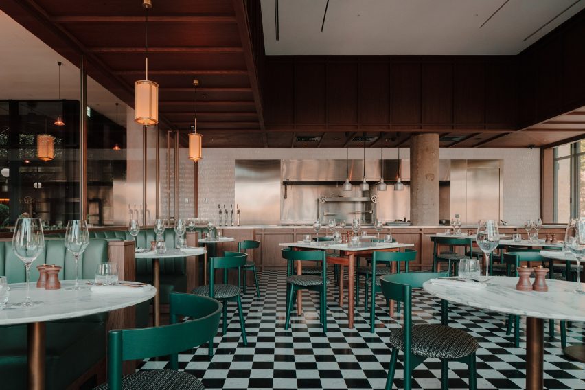 The Grill restaurant in Tbilisi hotel by Neri&Hu