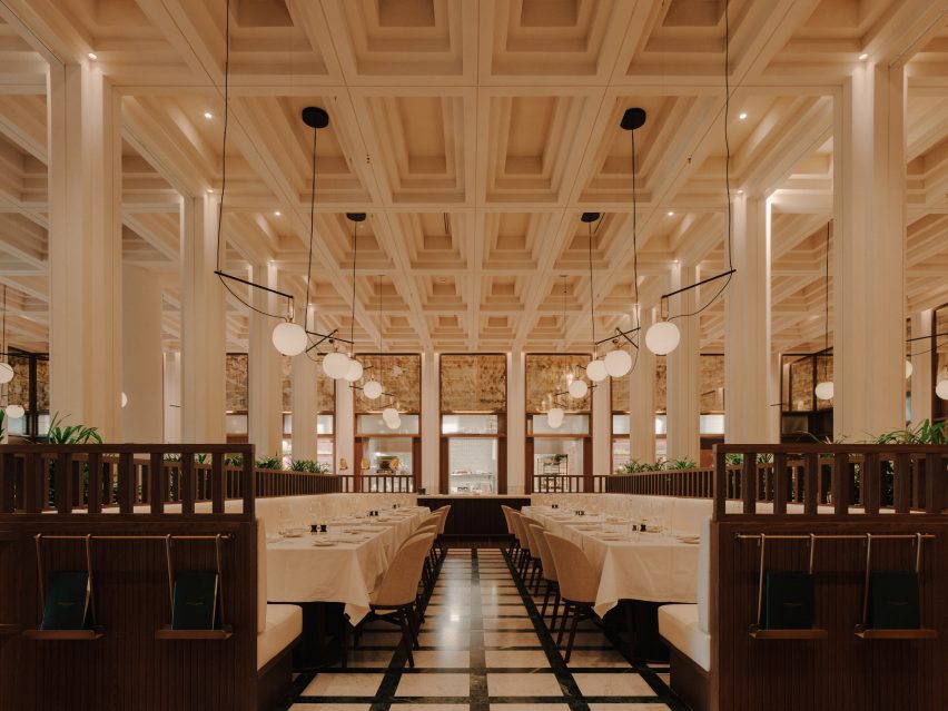 Grand Cafe in Telegraph Hotel in Tbilisi by Neri&Hu