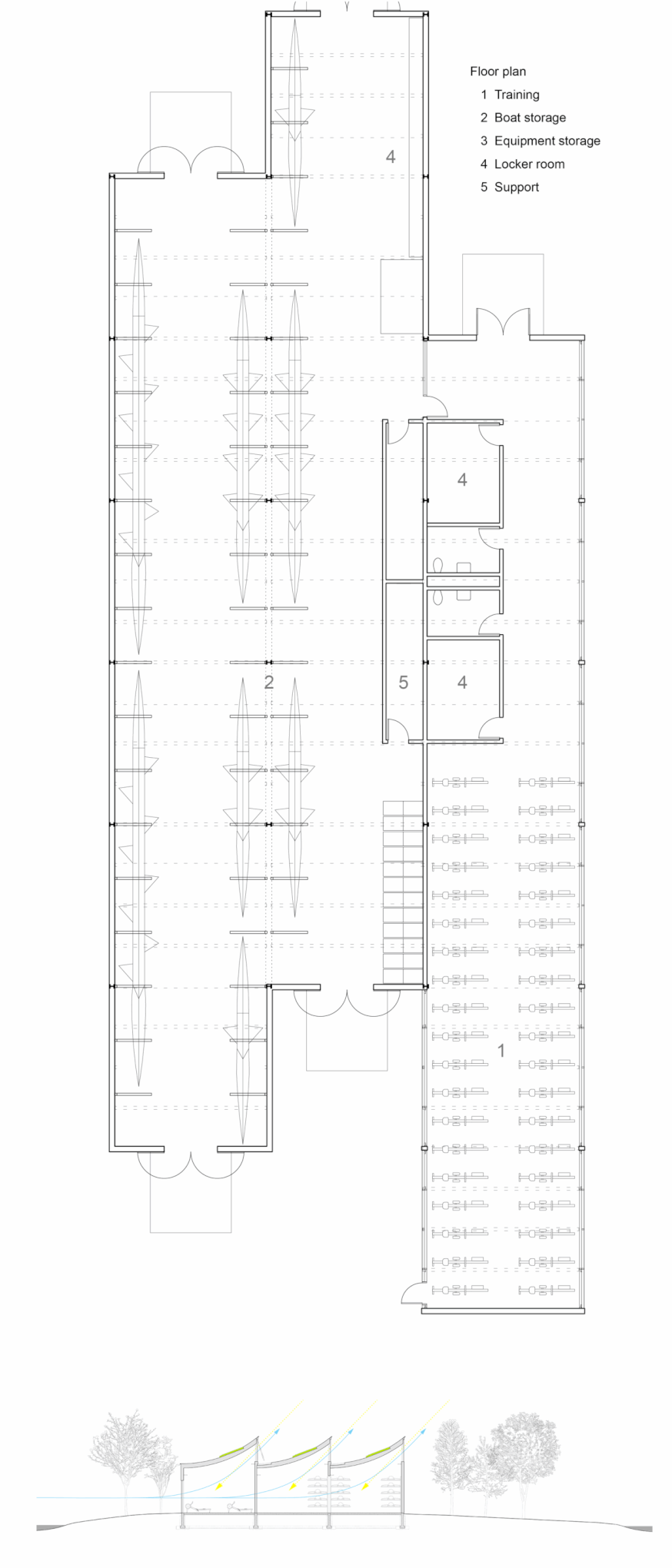 Drawing of boathouse
