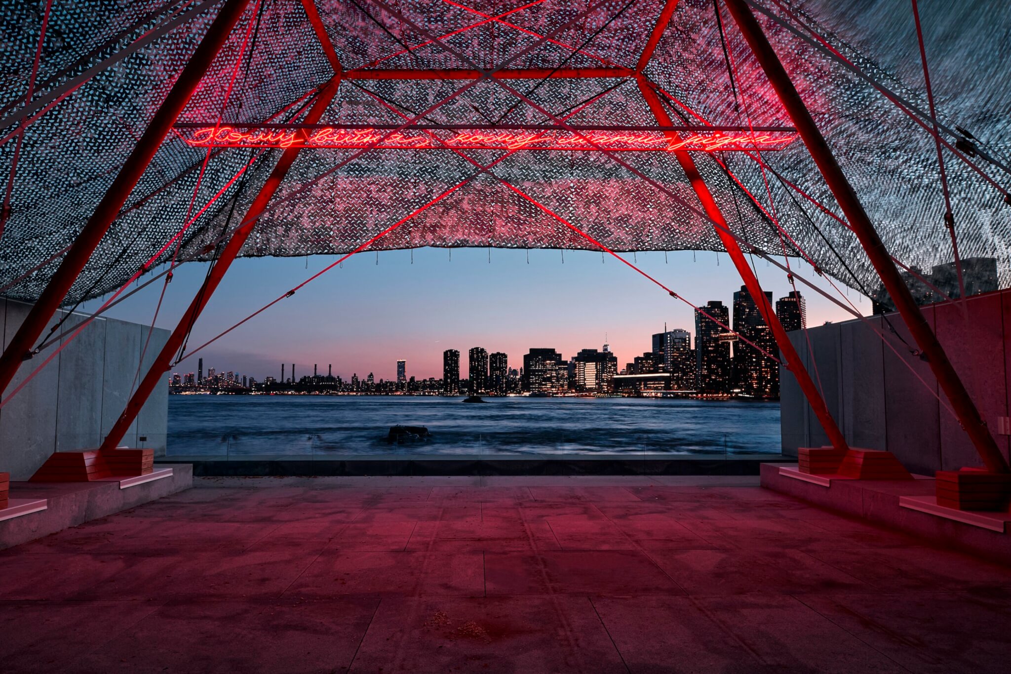 Camouflage Press Image Captions and Credits Image Description Thumbnail Ai Weiwei, Camouflage , 2025. Exterior view of installation. FDR Four Freedoms State Park. Image Credit: Andy Romer Photography, Courtesy of Four Freedoms Park Conservancy Ai Weiwei, Camouflage, 2025. Interior view of installation. FDR Four Freedoms State Park.