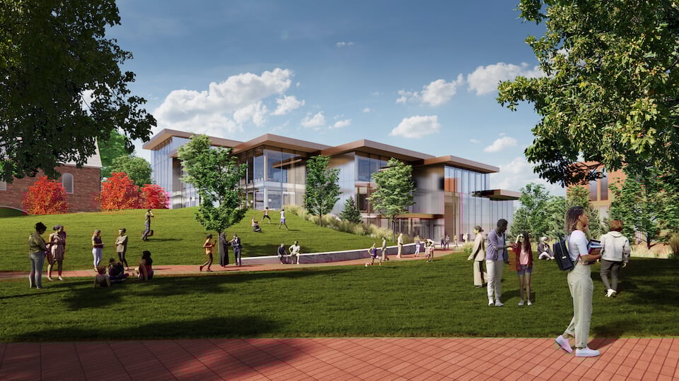 A rendering of John's Hopkins new student center