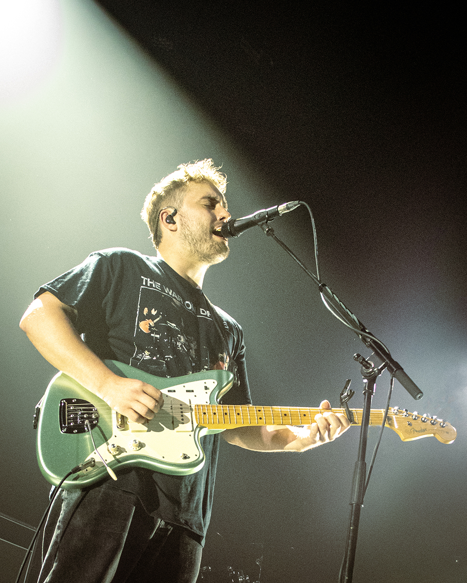 Sam Fender singing at Terminal 5 in NYC
