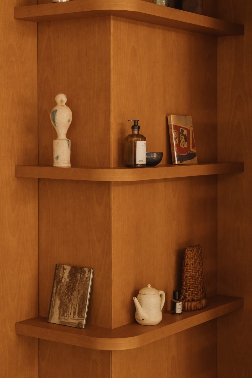 Close-up of shelf in Frama Tokyo
