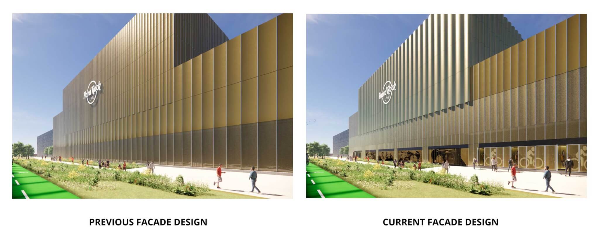 updated facade design for hard rock