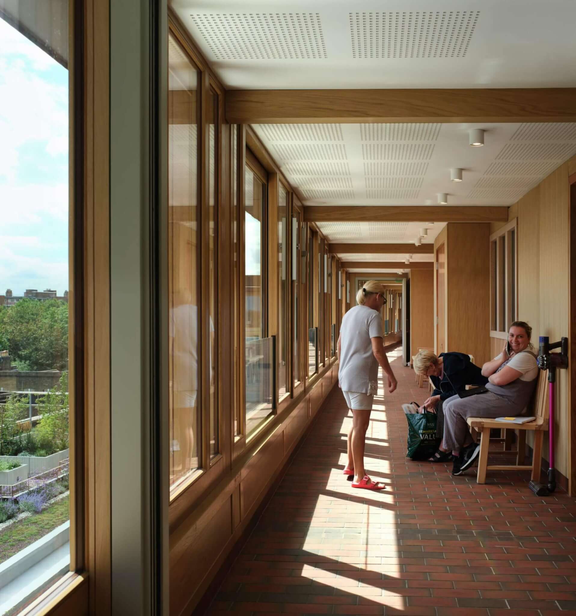 wide hallway in almshouse