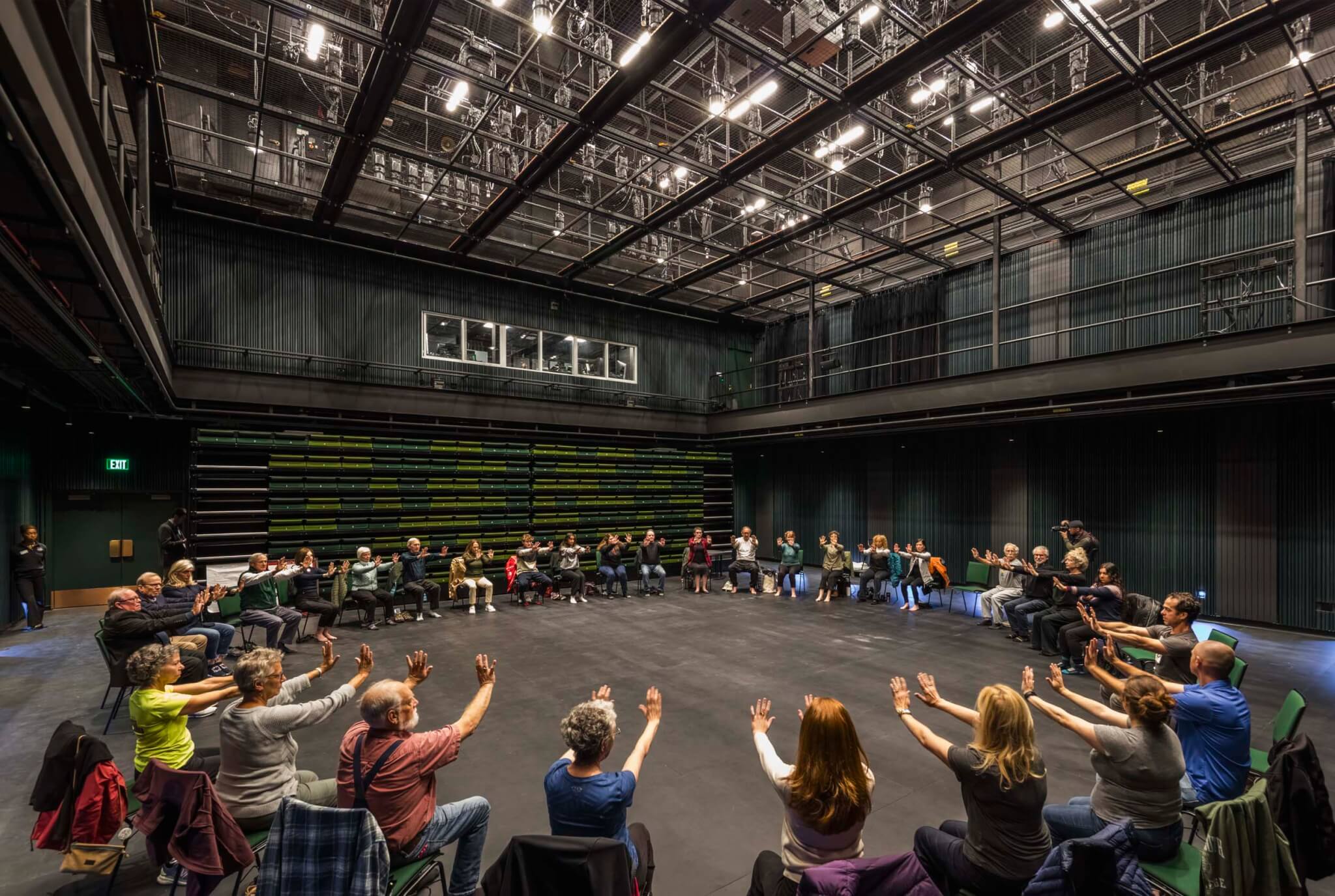 interior of black box theater