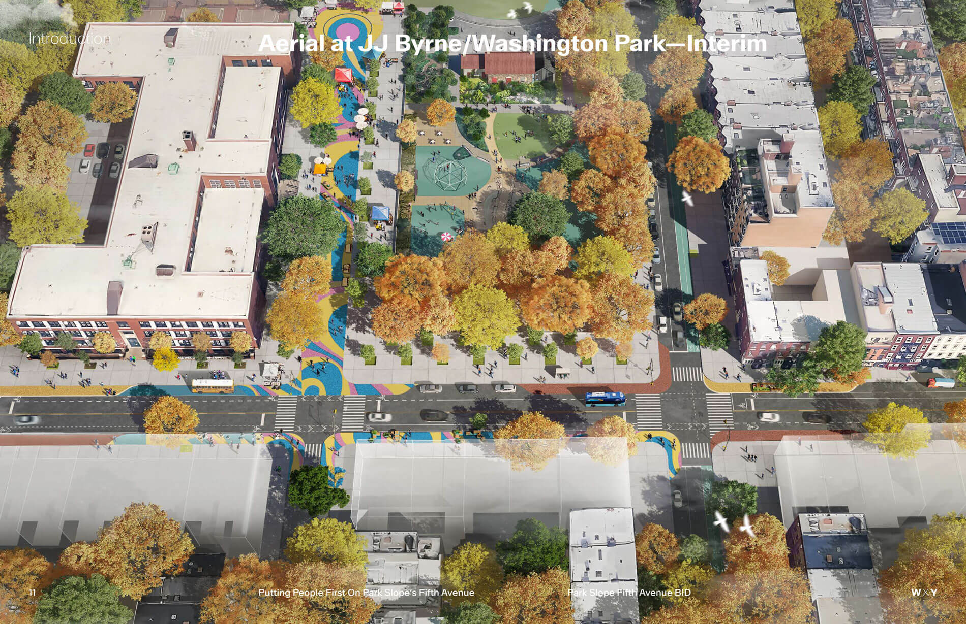 aerial rendering of fifth avenue vision plan