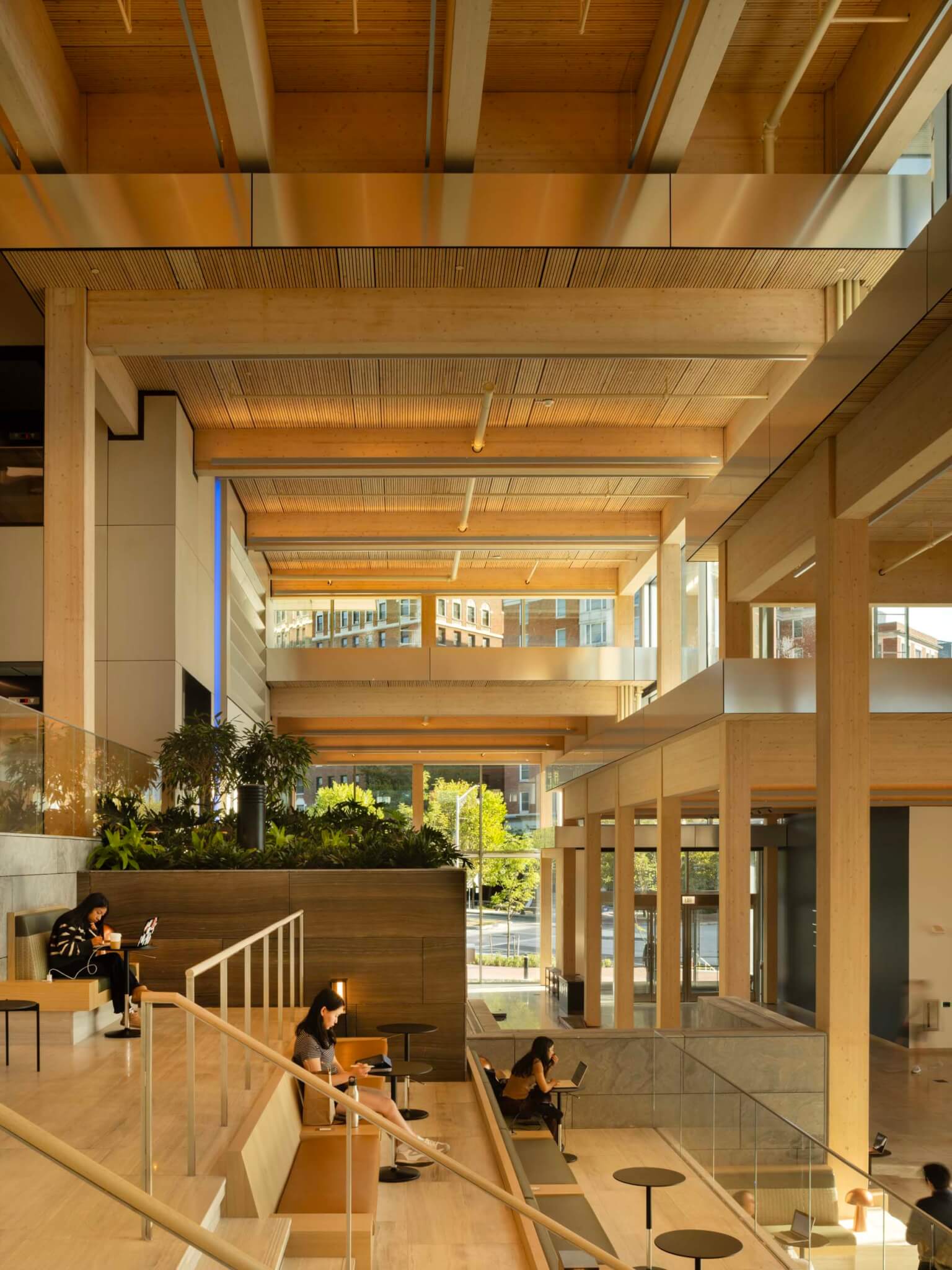 interior of bloomberg student center