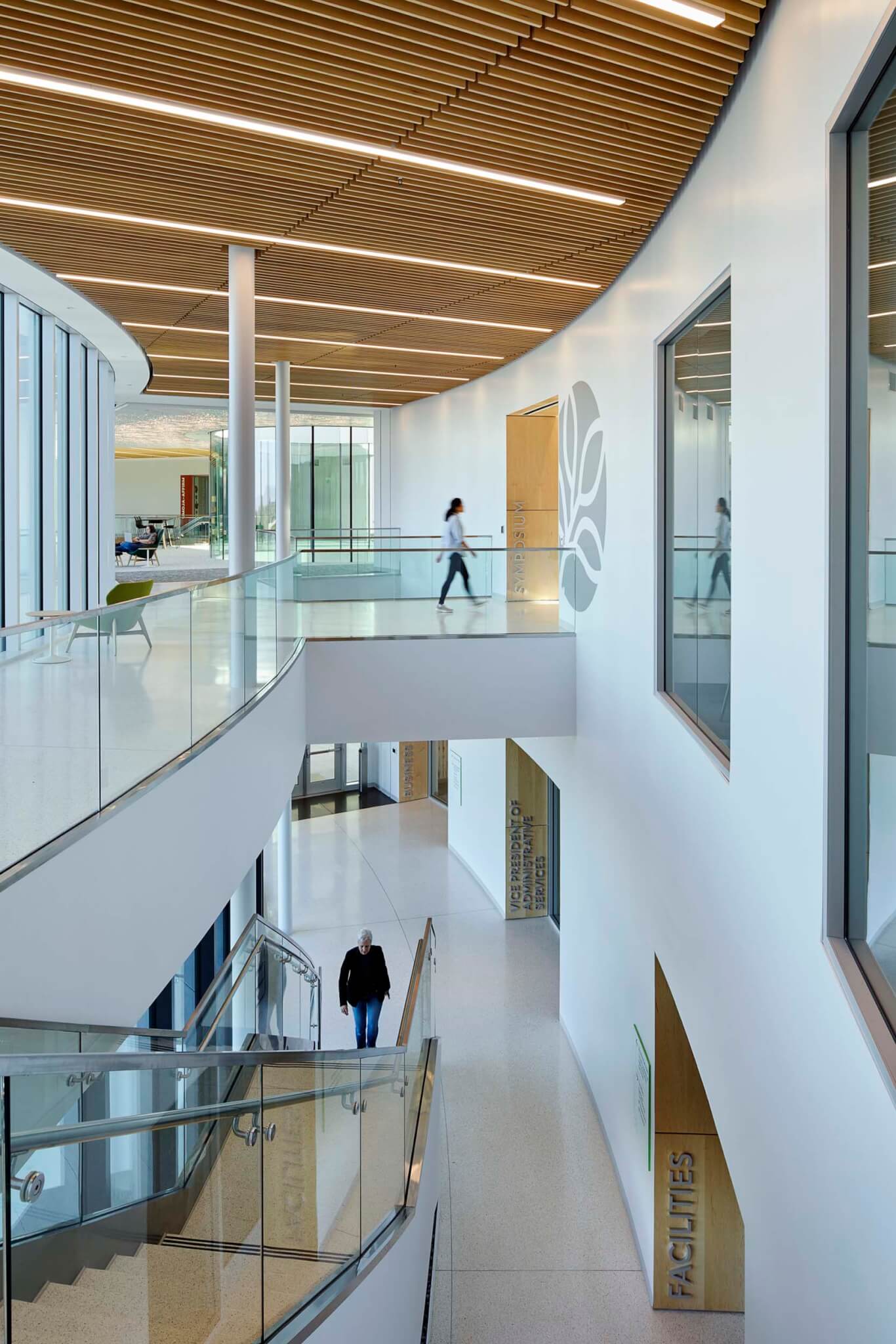hallways with white walls