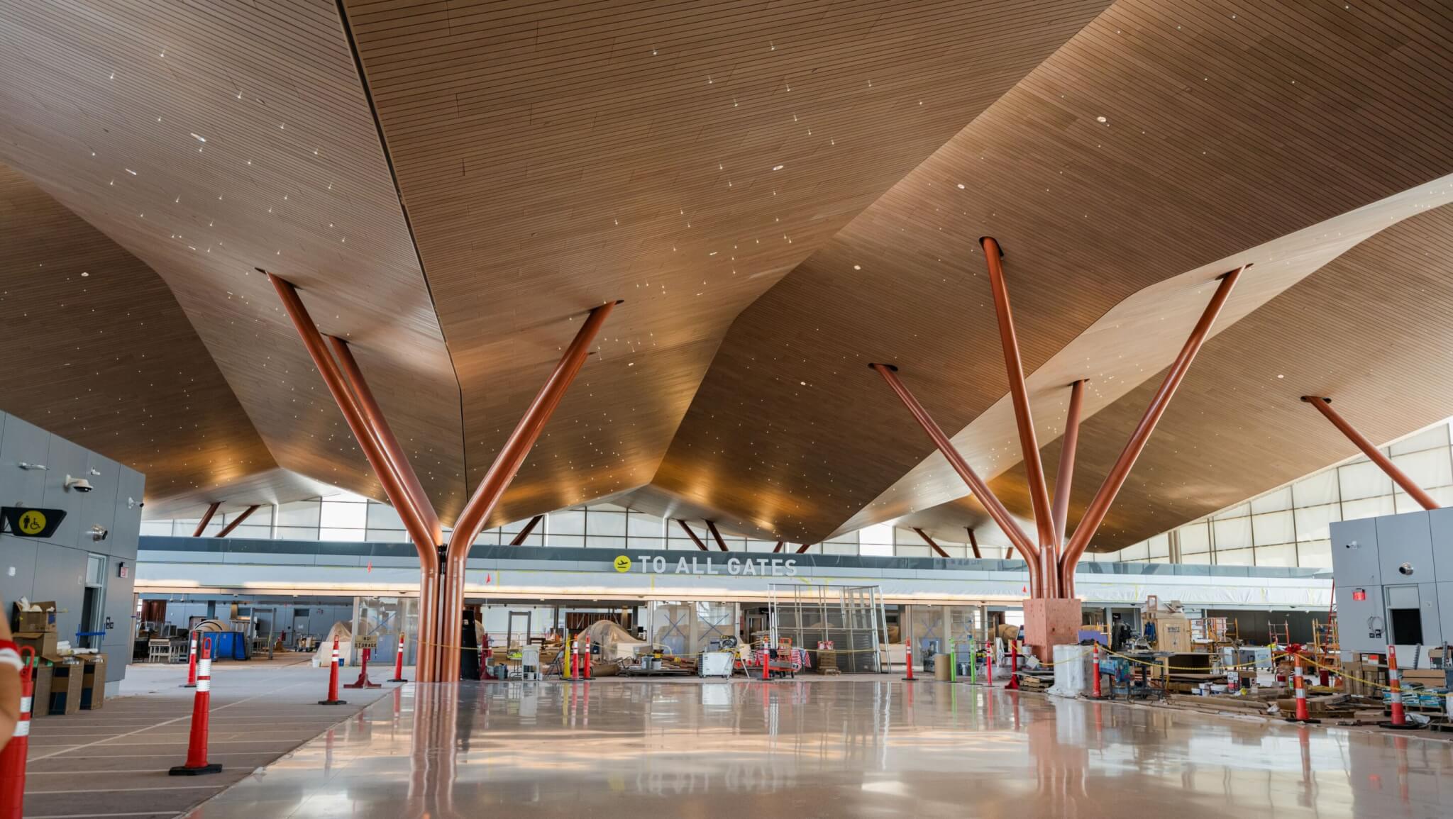 Interior of PIT's new terminal.