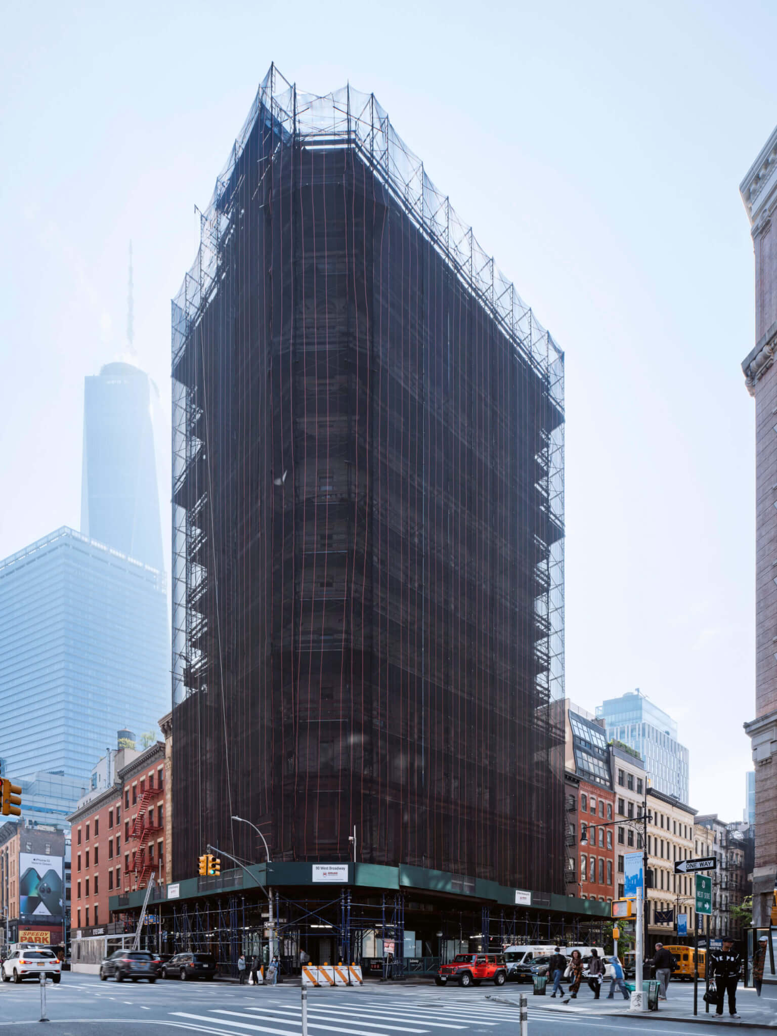 scaffolding on building