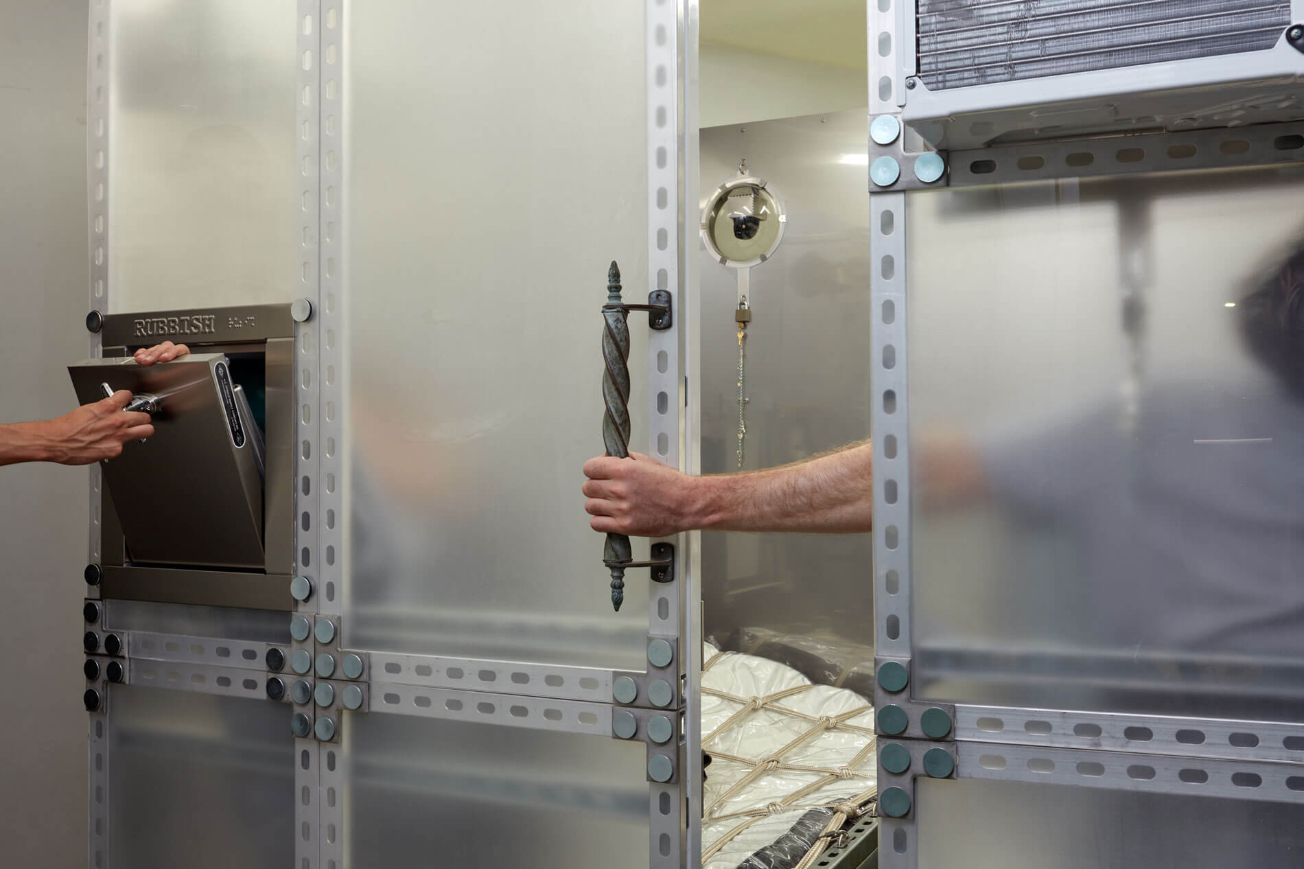 installation view of Trade Safe Chastity Box