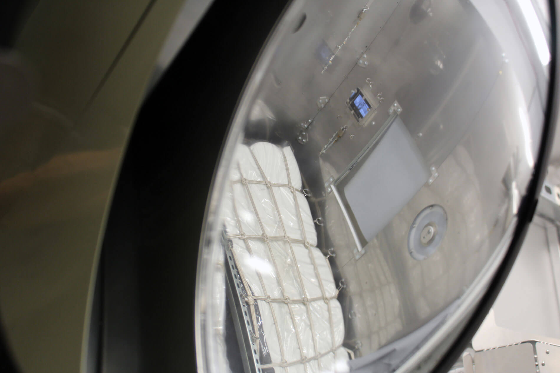 a safety mirror at the Trade Safe Chastity Box installation